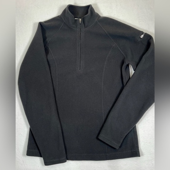 L.L. BEAN Women's Black Fleece Quarter Zip Pullover Jacket Gorpcore Cozy Size XS - Picture 1 of 11